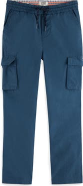 Scotch & Soda Kids' Straight Leg Cotton Cargo Pants