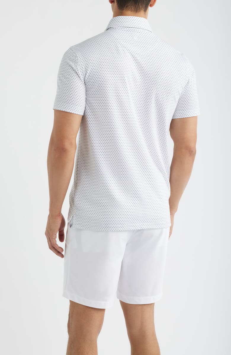 G/FORE All Play Geo Print Performance Golf Polo, Alternate, color, Snow