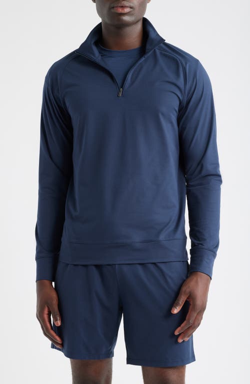 Zella Live In Performance Quarter Zip Pullover In Blue