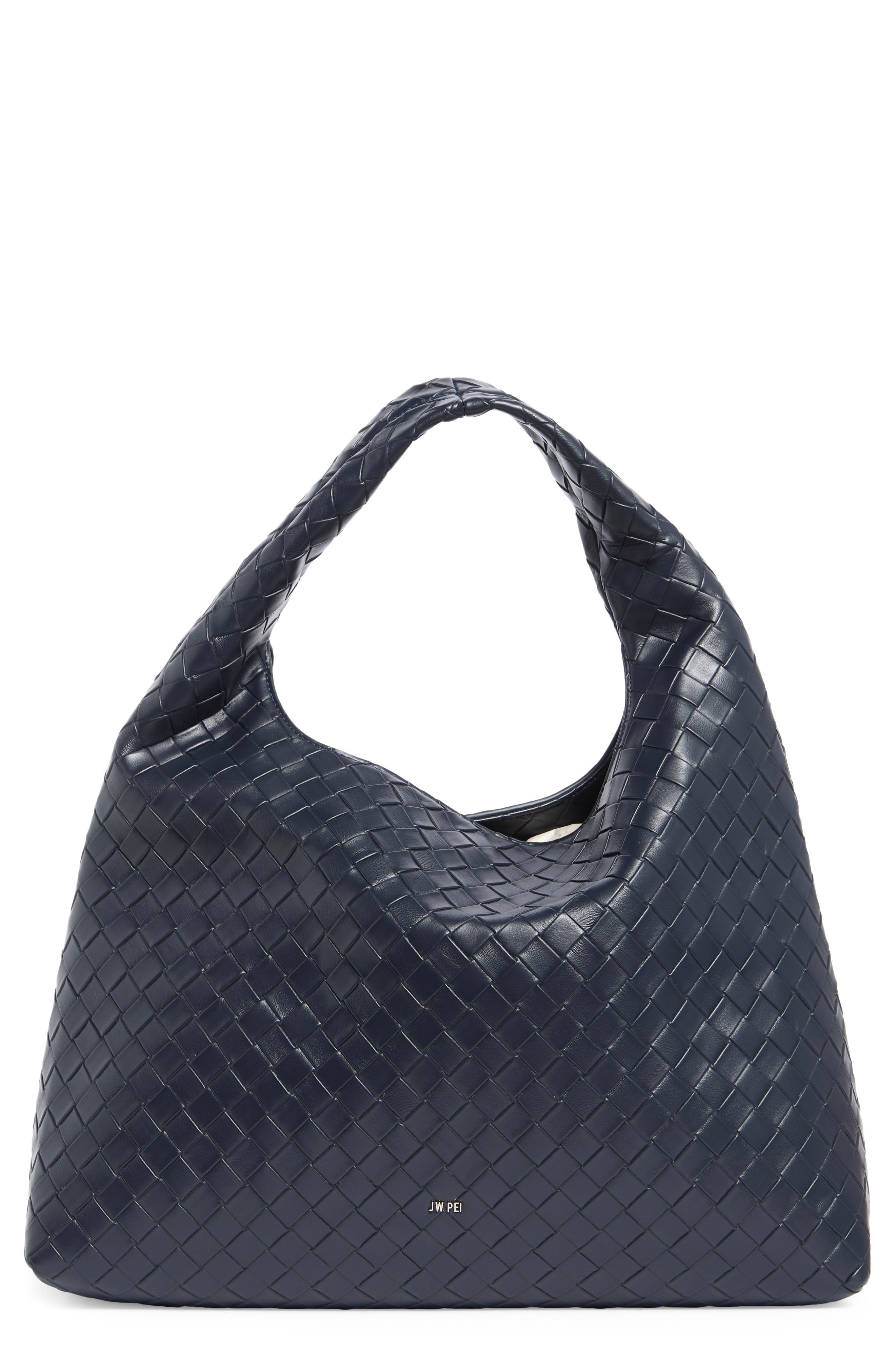 Laura Woven Faux Leather Hobo Bag