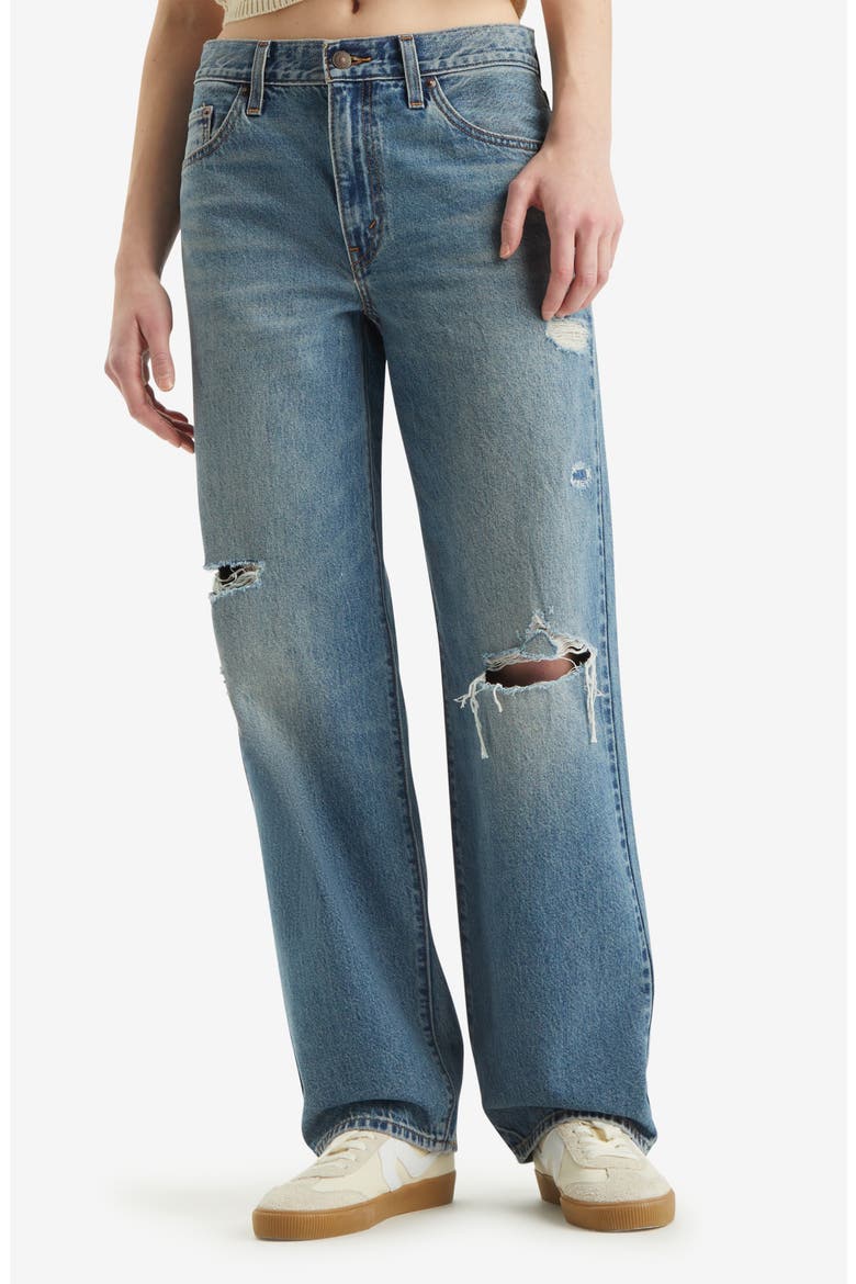 Ripped Baggy Dad Jeans, Main, color, SHE SAID WHY