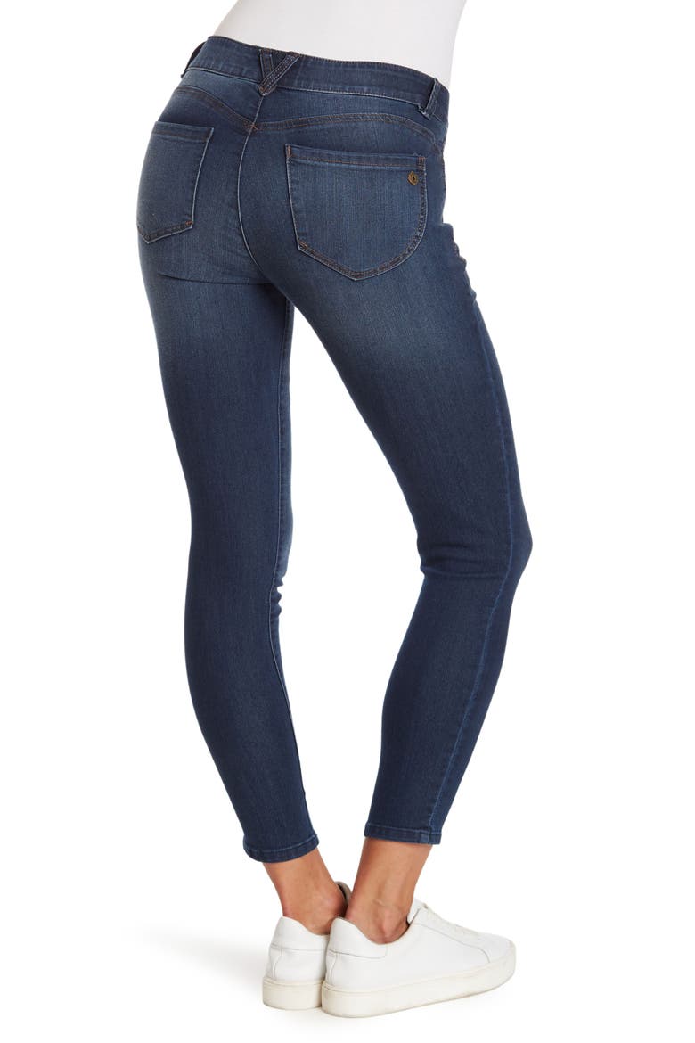 Ab Technology Crop Ankle Skinny Jeans, Alternate, color, BLUE