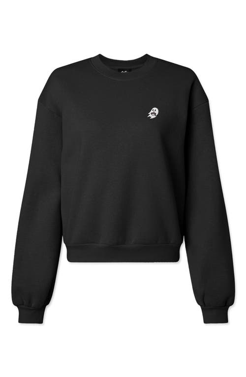 Dalix Spook-a-latte Relaxed Sweatshirt In Black