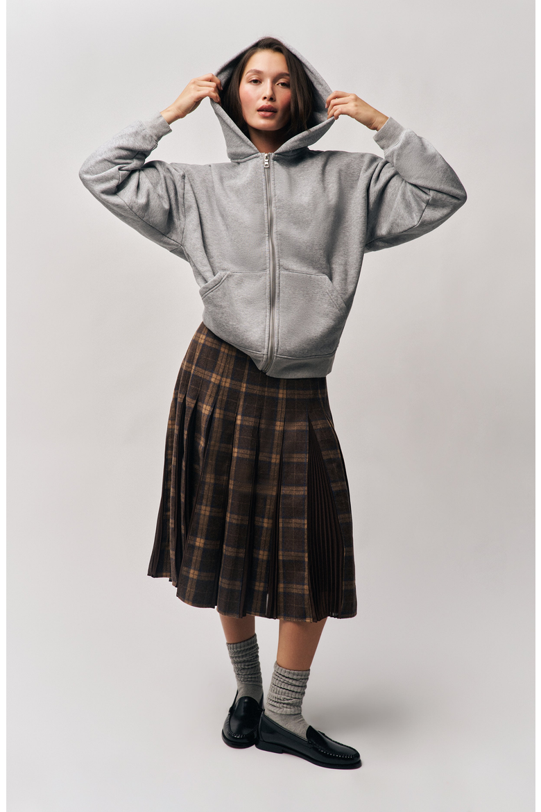 Gibson Chiffon Pleated Skirt, Alternate, color, Tartan Multi