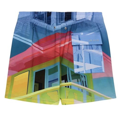 Le Club Resortwear 4.25" Le Club 4 Way Stretch Mens Swim Trunk