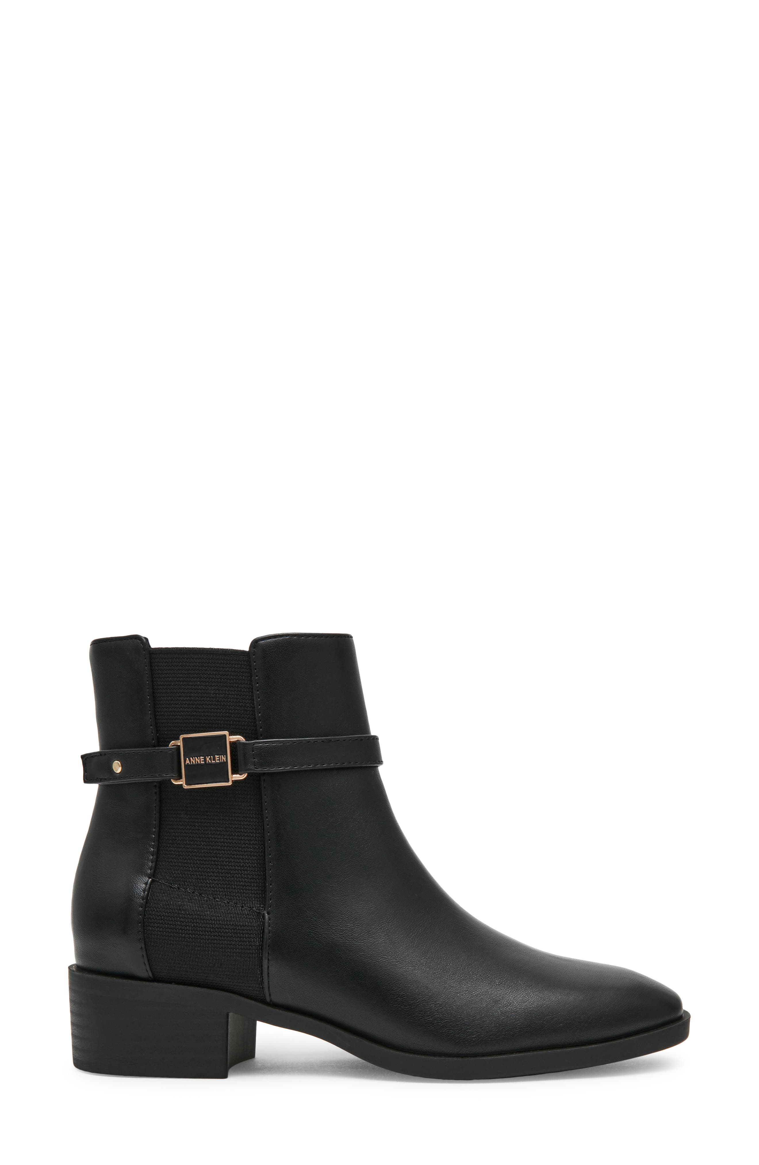 Cinette Faux Leather Chelsea Bootie, Alternate, color, BLACK PU