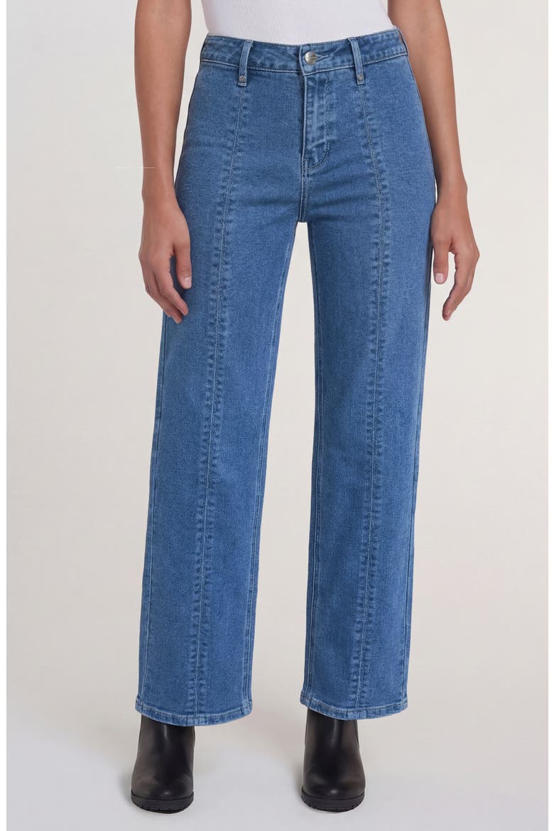 Nixie Midrise Slim Straight Jeans, Main, color, MEDIUM WASH