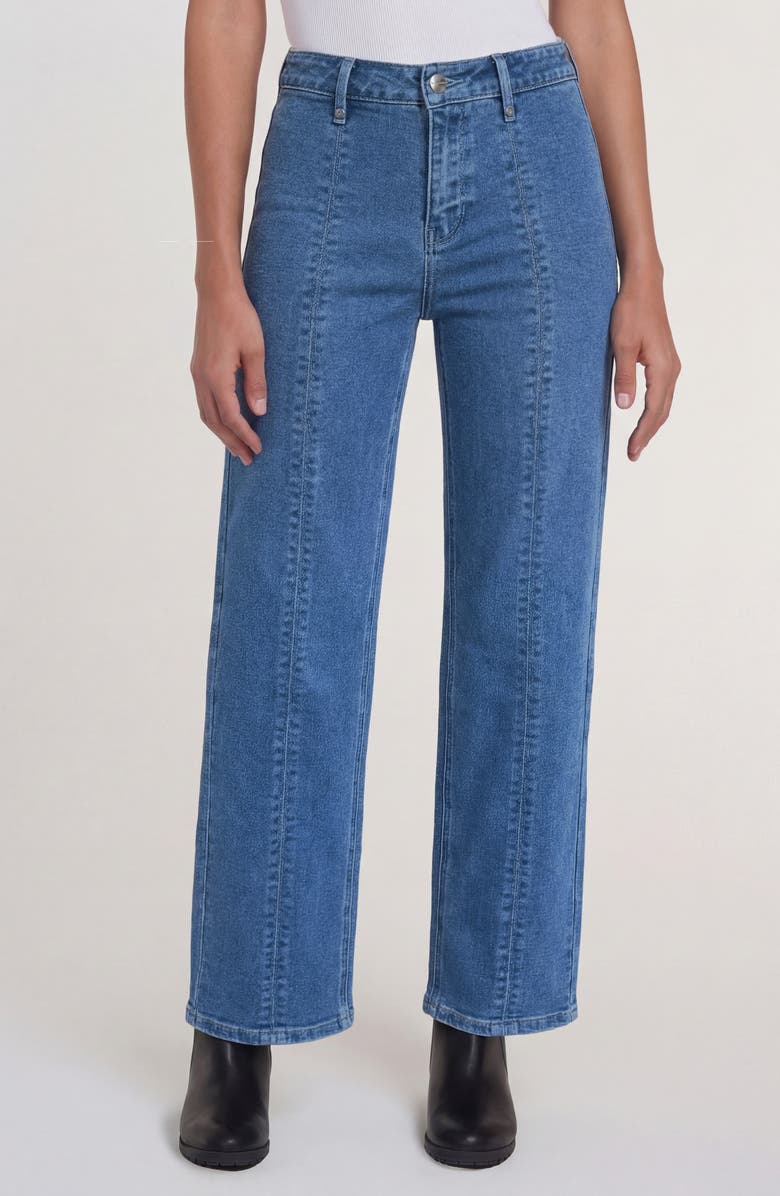 Sanctuary Denim Nixie Midrise Slim Straight Jeans, Main, color, Medium Wash