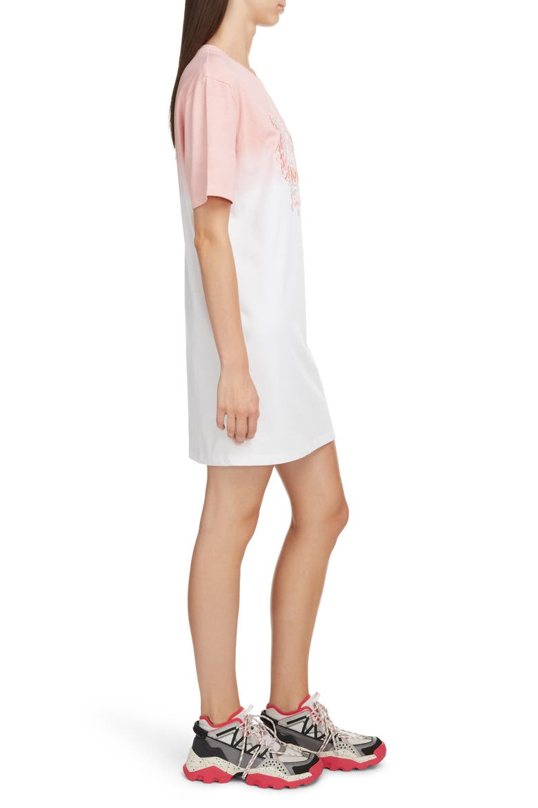 Dip Dye Comfort T-Shirt Dress, Alternate, color, FLAMINGO PINK