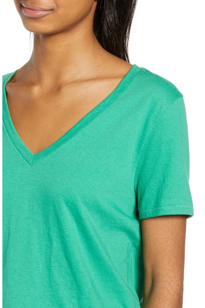V-Neck Tee, Alternate, color, GREEN CLOVER
