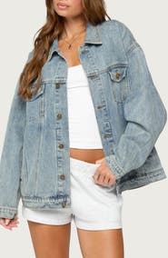 EDIKTED Dalia Oversized Denim Jacket