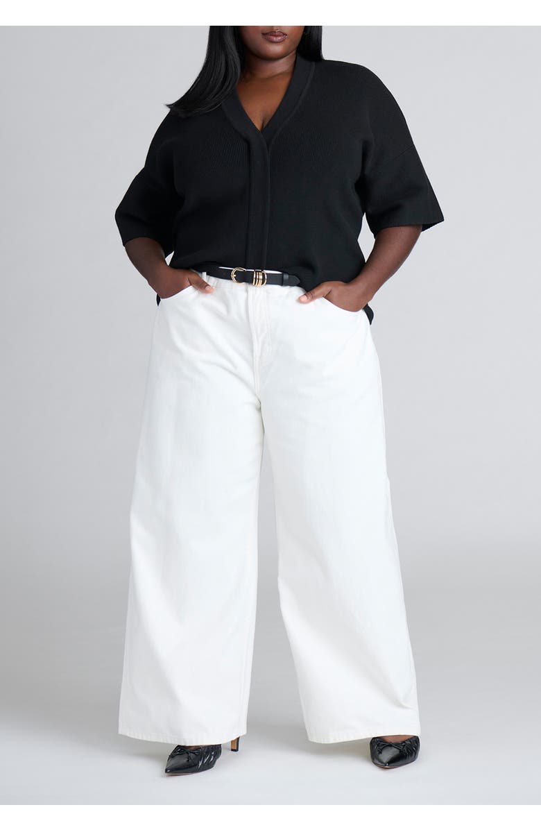 ELOQUII Wide Sleeve Sweater, Alternate, color, Black Onyx