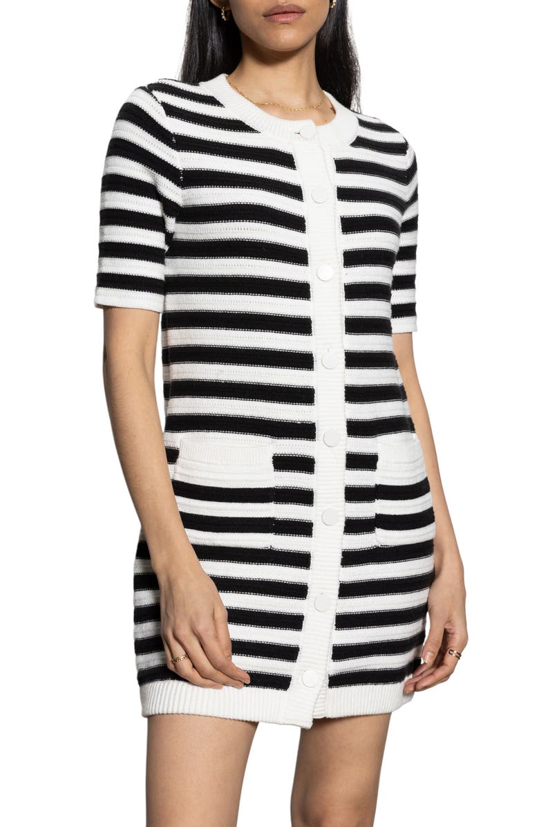 Sanctuary Stripe Knit Minidress, Alternate, color, 