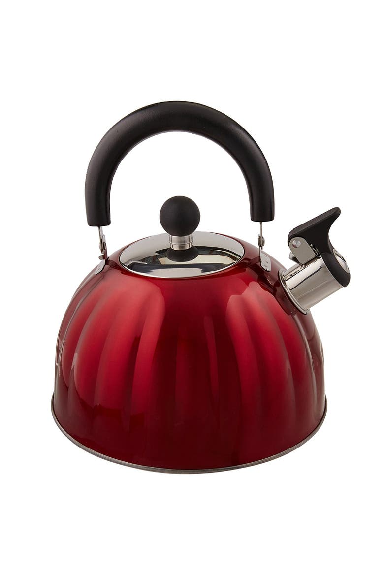 Twining 2.1 Quart Pumpkin Tea Kettle, Alternate, color, Red