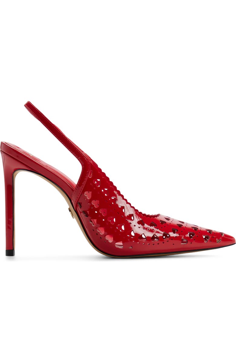 ALDO Love Slingback Pointed Toe Pump, Alternate, color, Medium Red