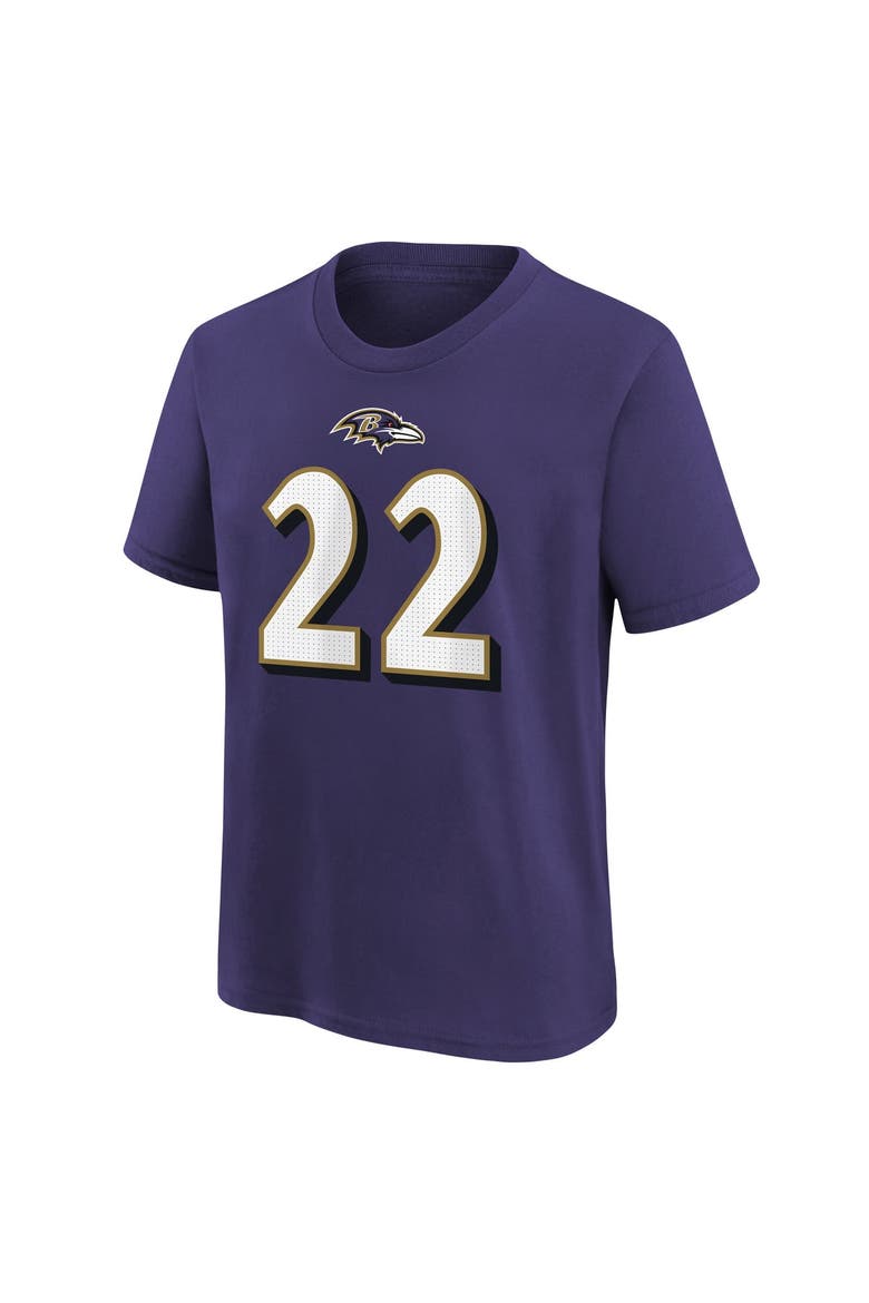 Youth Nike Derrick Henry Purple Baltimore Ravens Player Name & Number T-Shirt, Alternate, color, Purple