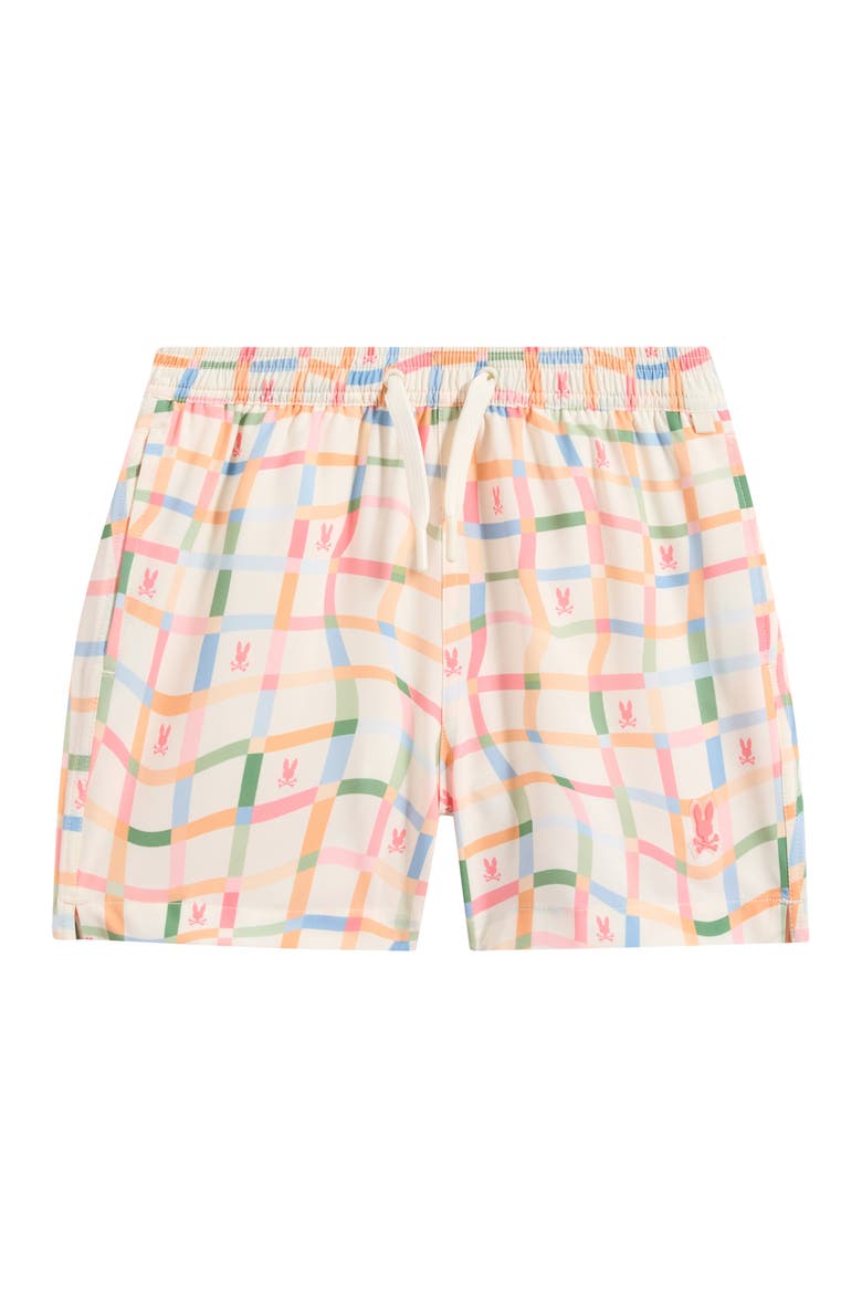 Kids' Atlas Bunny Print Swim Trunks, Main, color, PRISTINE