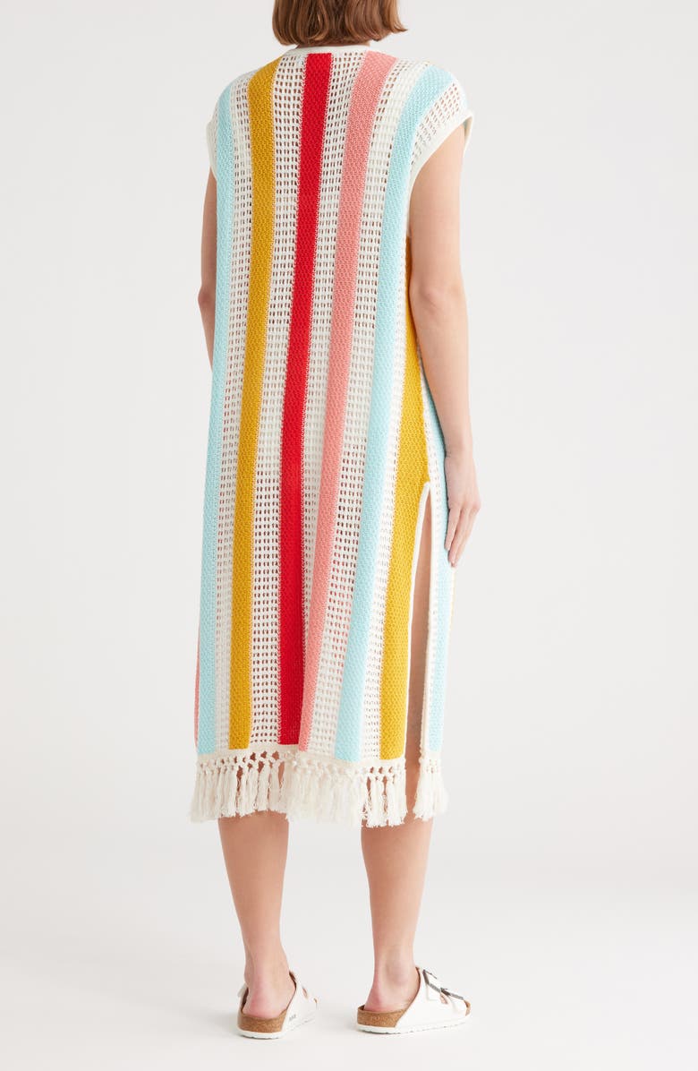 LK Bennett Amelia Cover-Up Duster, Alternate, color, White Multi