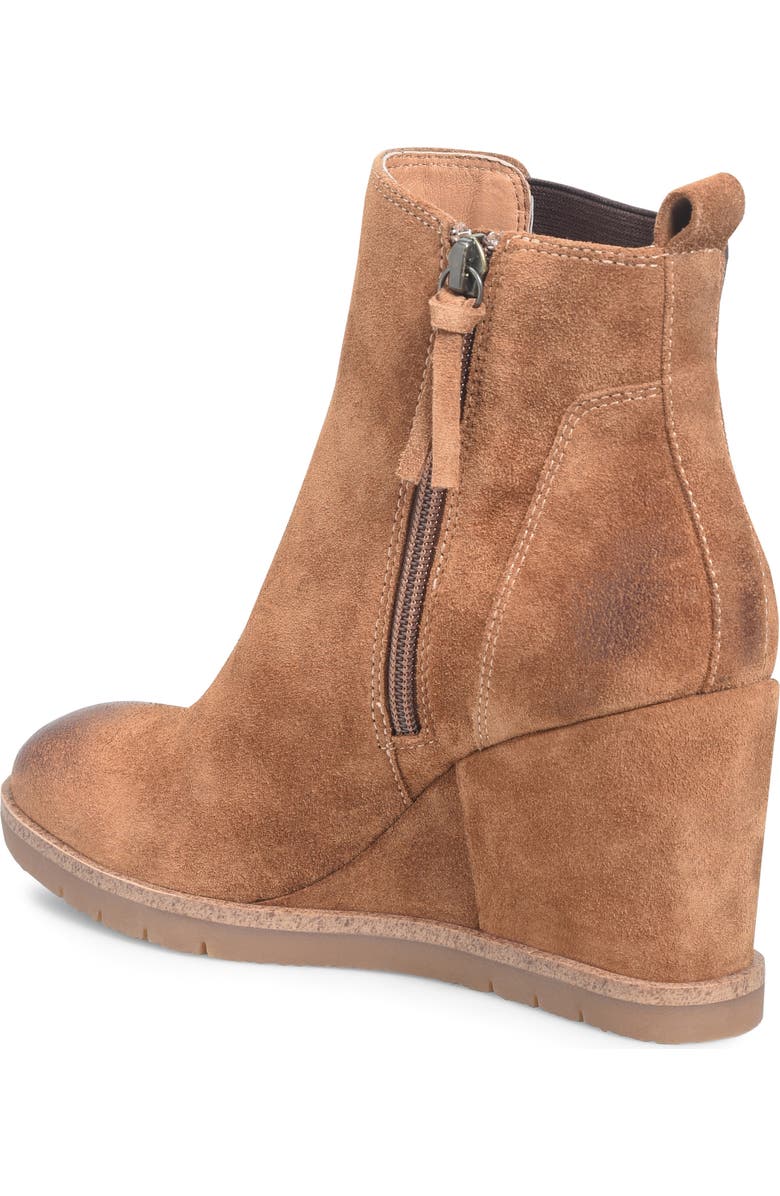 Söfft Monica Wedge Chelsea Boot, Alternate, color, Havana Brown Suede