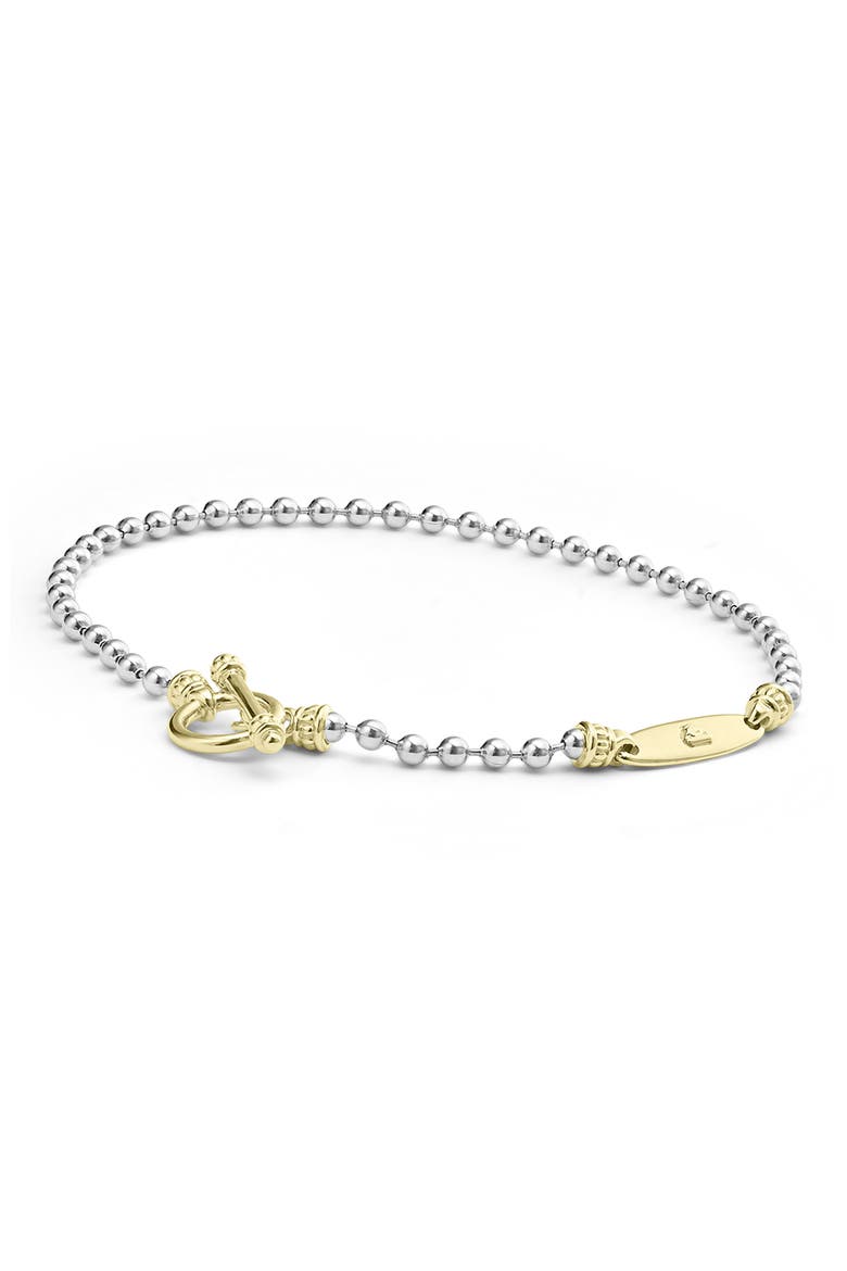 Signature Caviar Ball Chain Bracelet, Main, color, GOLD