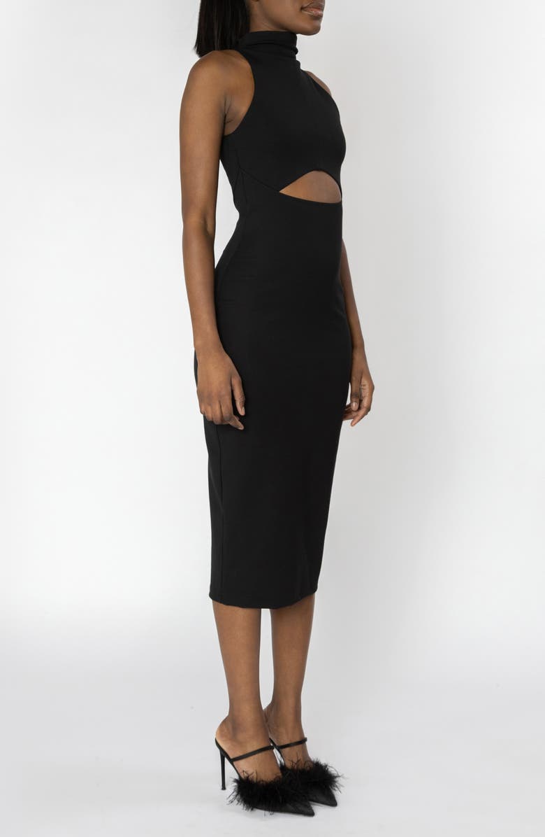 ISRAELLA KOBLA Sistine Cutout Detail Body-Con Dress, Alternate, color, Black
