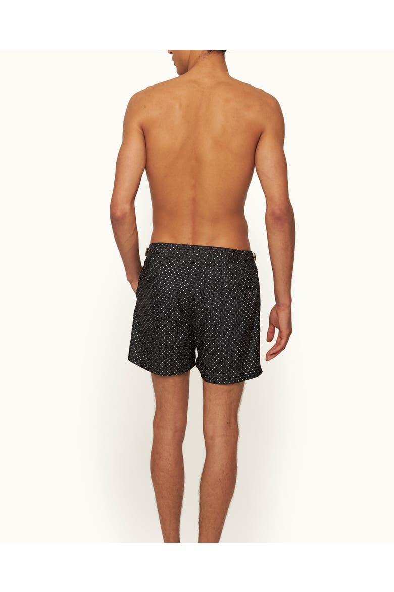 Setter Polka-Dot Tailored-Fit Swim Shorts, Alternate, color, Black/White