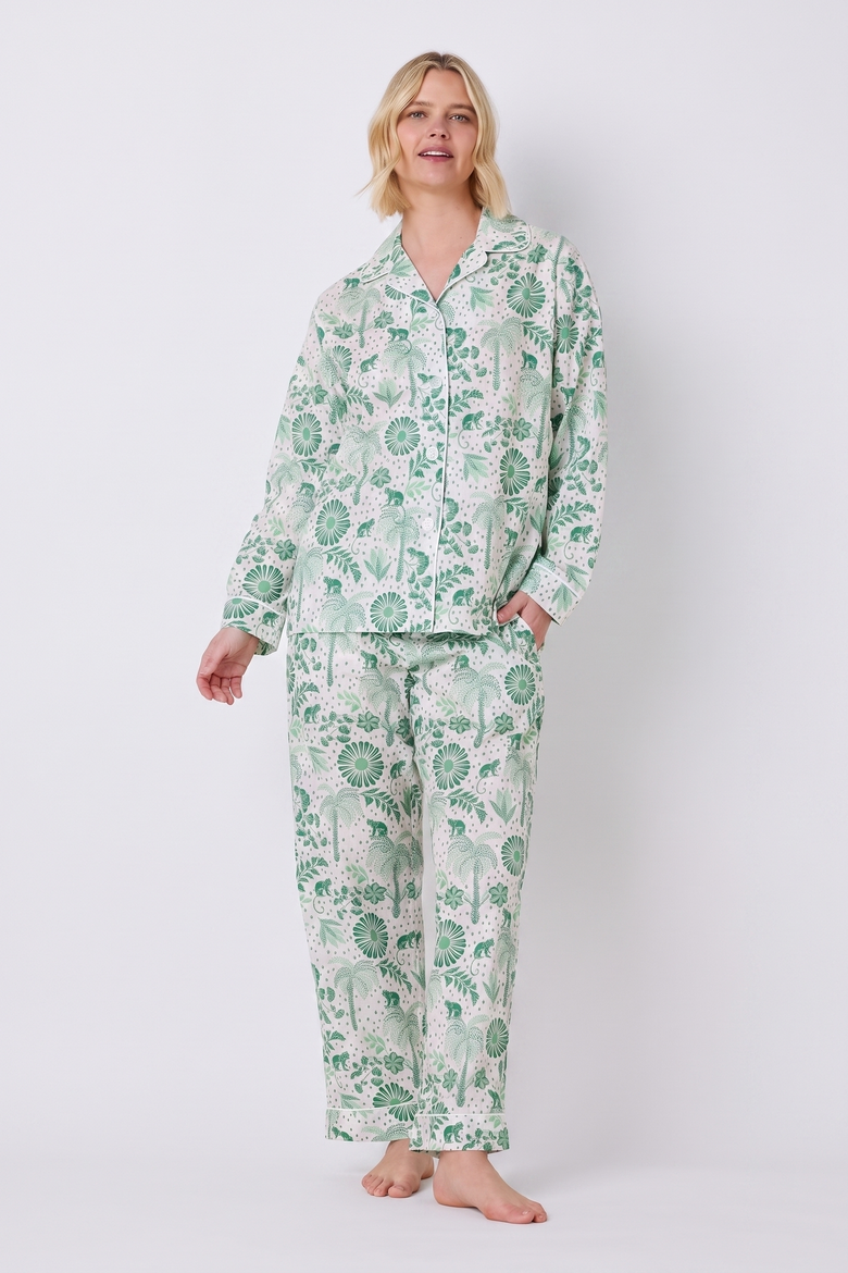 Pima Cotton Pajama Set, Main, color, Palmera