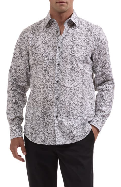 Julian Shaped Fit Long Sleeve Stretch Cotton Shirt