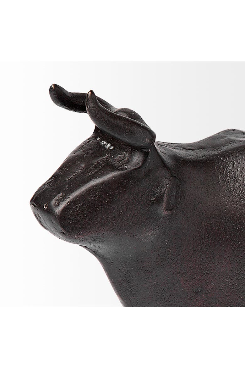Taurus II Aluminum Bull Decorative Object, Alternate, color, Black