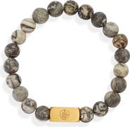 CLIFTON WILSON Grey Stone Bead Bracelet