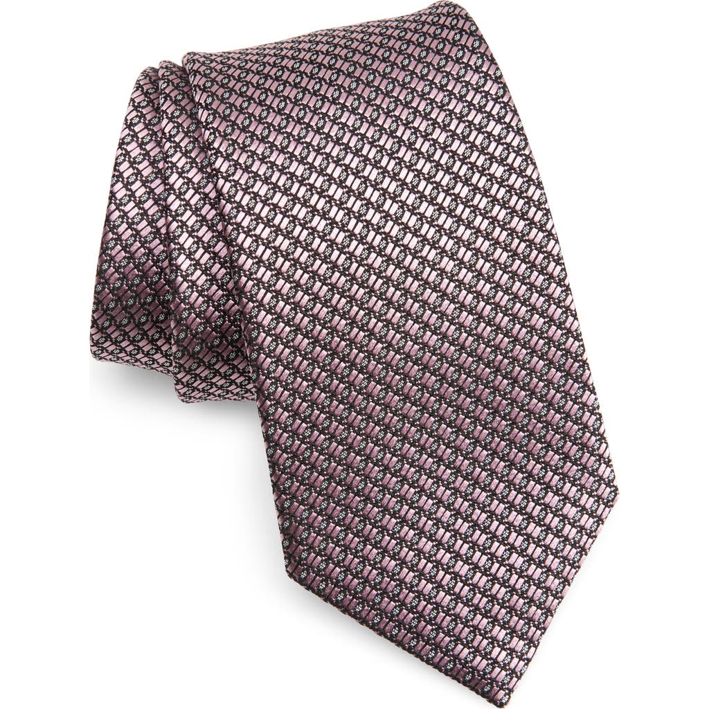 ZEGNA TIES Couture Grid Jacquard Silk Tie in Pink  product