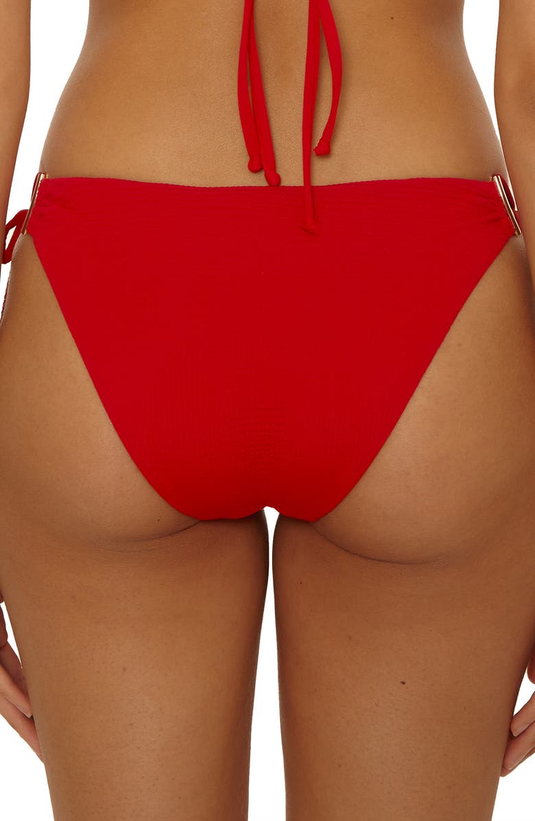 Becca Riveria Tie Side Bikini Bottoms, Alternate, color, Apple