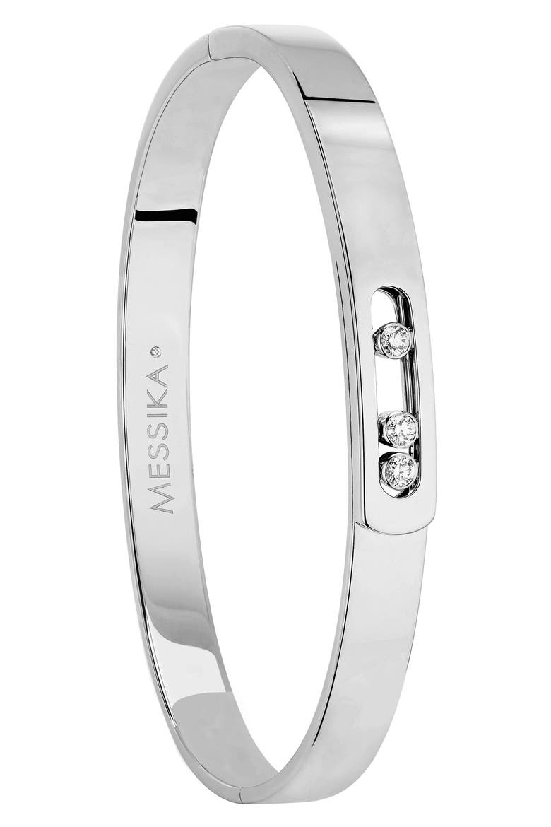 Move Noa Diamond Bangle, Main, color, WHITE GOLD