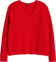 Eileen Fisher V-Neck Organic Cotton & Cashmere Blend Sweater