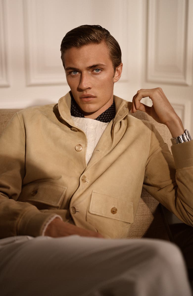 Ralph Lauren Purple Label Cable Knit Cashmere Sweater, Alternate, color, Classic Cream