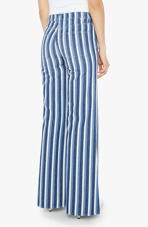 Mother The Patch Pocket Twister Sneak Flared Wide Leg Jeans In Multi