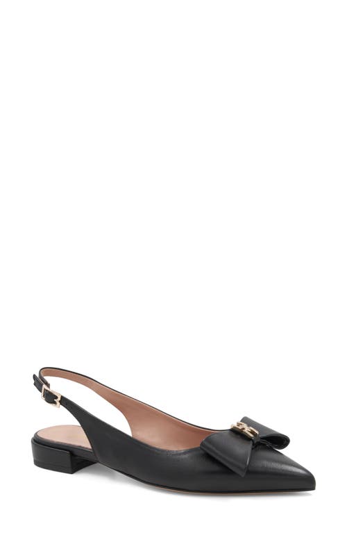 Bruno Magli Bella Pointed Toe Slingback Flat In Black