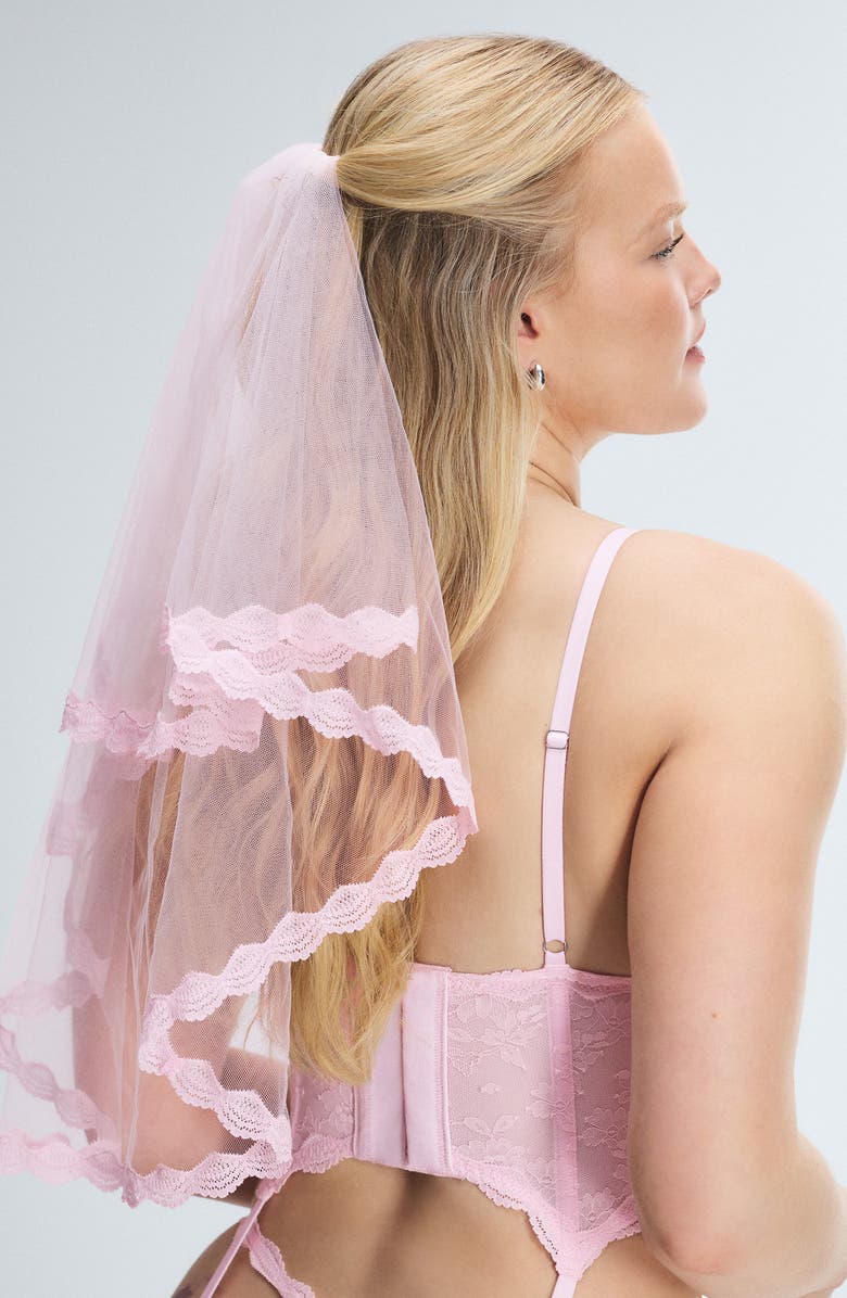 SAVAGE X FENTY At First Sight Veil, Alternate, color, Velour Pink