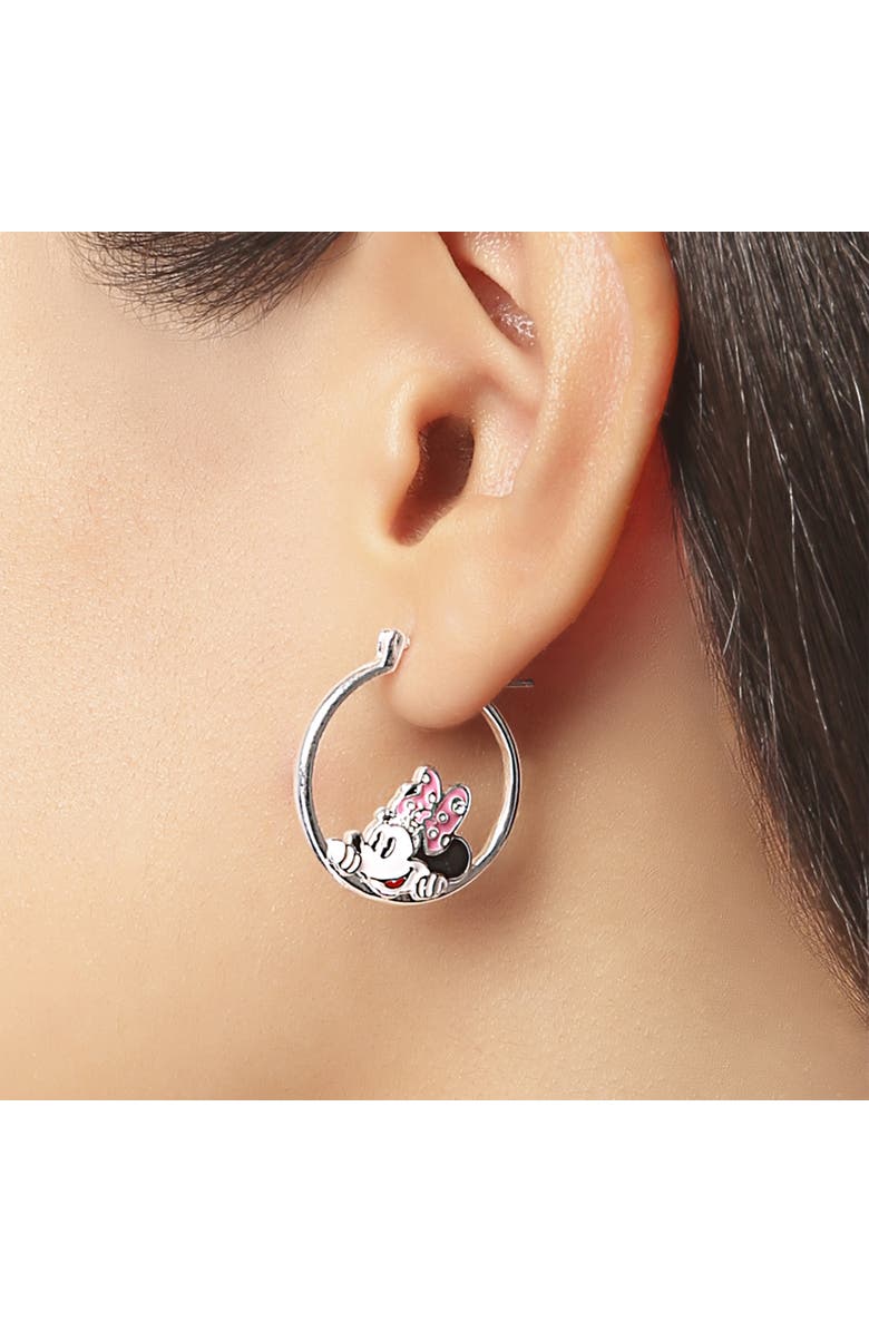 Disney Cute Head Hoop Earrings, Alternate, color, Silver