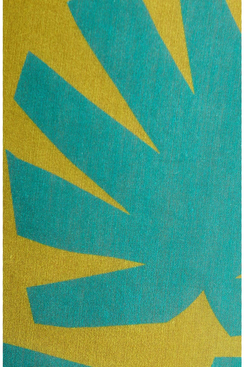 The Elena Abstract Print Cotton & Silk Cover-Up Pareo, Alternate, color, CHARTREUSE / TEAL