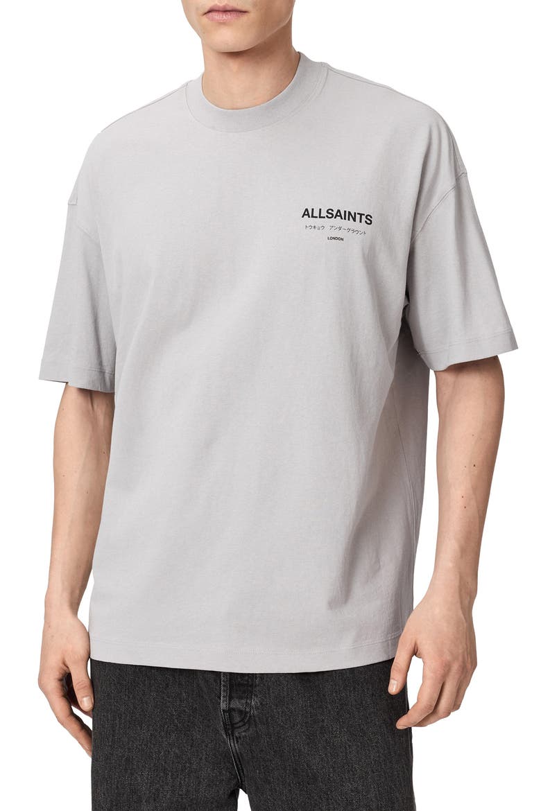 Underground Oversize Graphic T-Shirt, Main, color, SKY GREY