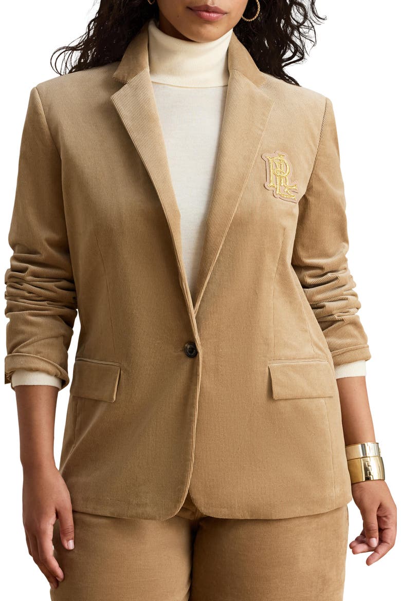 Corduroy Blazer, Alternate, color, CAMEL BEIGE