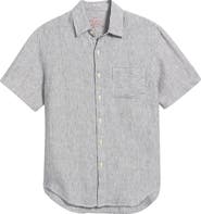 ALEX CRANE Ola Linen Short Sleeve Button-Up Shirt