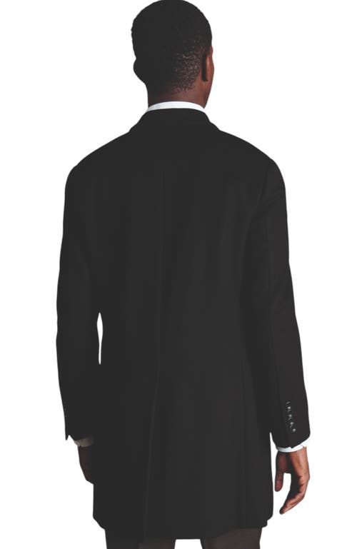 Charles Tyrwhitt Wool Overwool Coat In Black