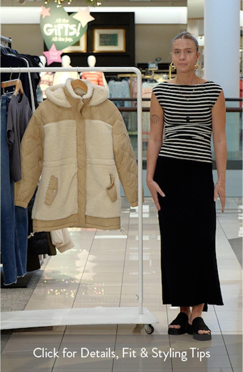 Hooded Nylon & Faux Shearling Anorak, sales video thumbnail