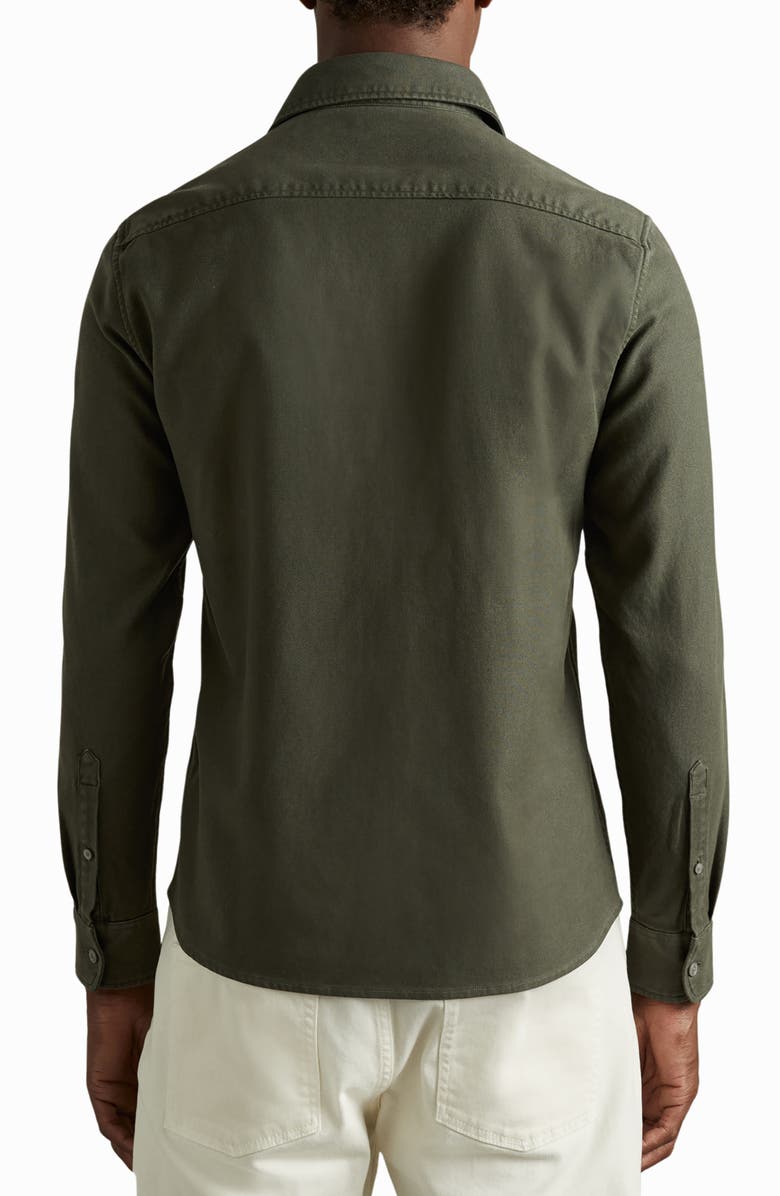 Reiss Caparazzo Brushed Stretch Cotton Button-Up Shirt, Alternate, color,
