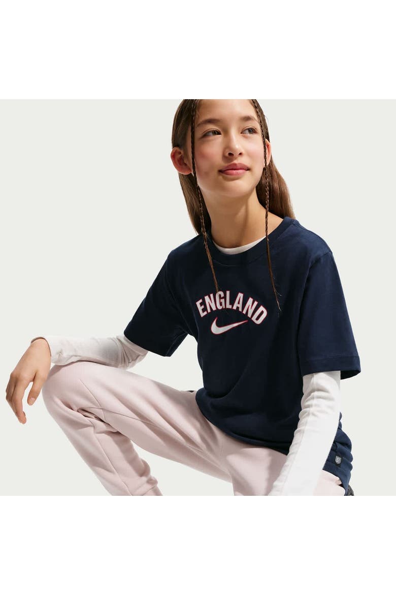 Youth Nike Navy England National Team Wordmark T-Shirt, Alternate, color, Navy