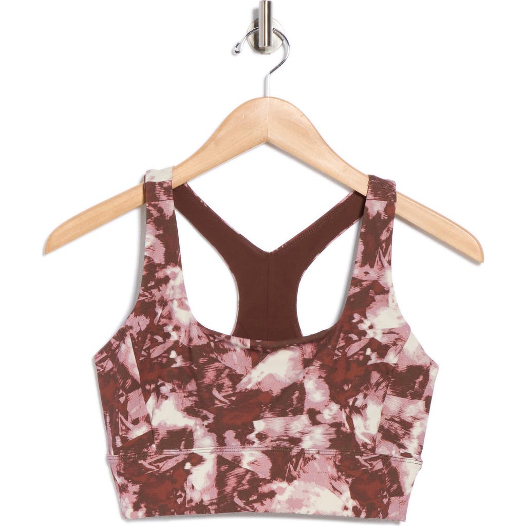 Z By Zella Perform Print Sports Bra In Brown