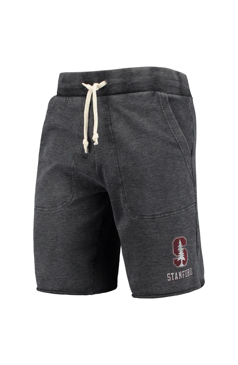 A AND A GLOBAL Men's Heathered Black Alternative Apparel Stanford Cardinal Victory Lounge Shorts, Alternate, color,