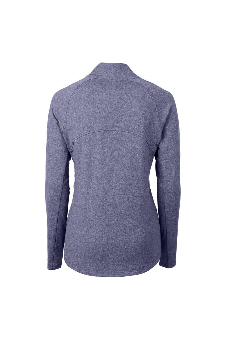 Women's Cutter & Buck  Heather Navy Tampa Bay Rays Adapt Eco Knit Raglan Full-Zip Jacket, Alternate, color, Heather Navy